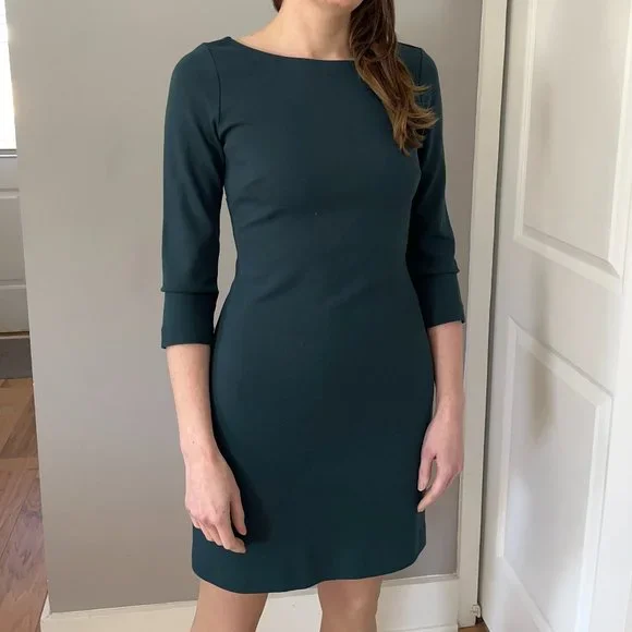 Aritzia Babaton Pencil Teal Dress - Picture 1 of 7